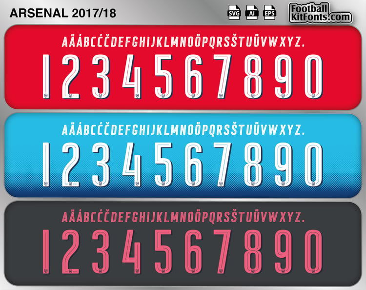 Arsenal 2006-07 Vector Font