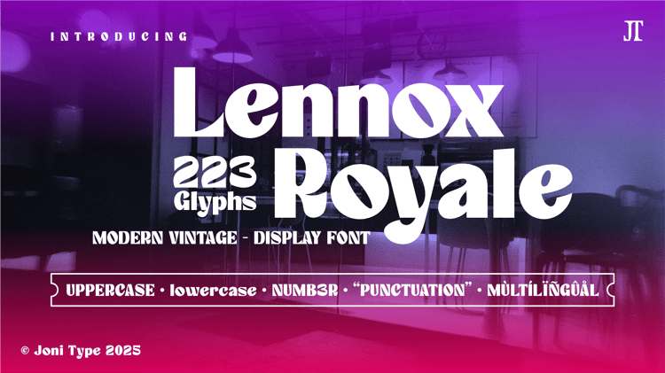 Lennox Royale - modern vintage - display font