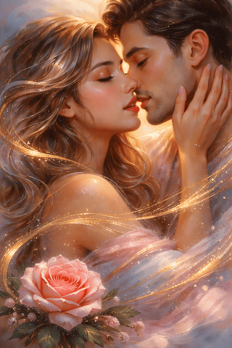 romantic couple art love illustration romantic wall art couple love painting eternal love artwork romantic digital art dreamy couple illustration kiss art print romantic bedroom decor wedding wall art anniversary gift art valentines day wall art romantic