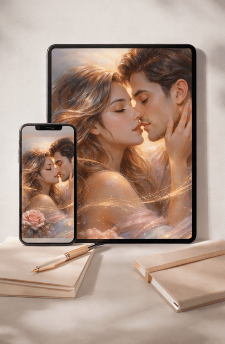 romantic couple art love illustration romantic wall art couple love painting eternal love artwork romantic digital art dreamy couple illustration kiss art print romantic bedroom decor wedding wall art anniversary gift art valentines day wall art romantic