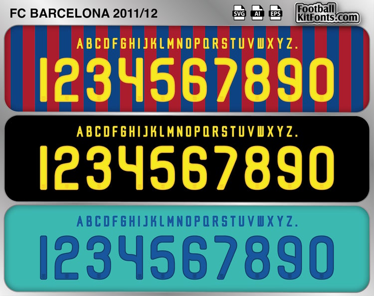 FC Barcelona 2016-17 Vector Font