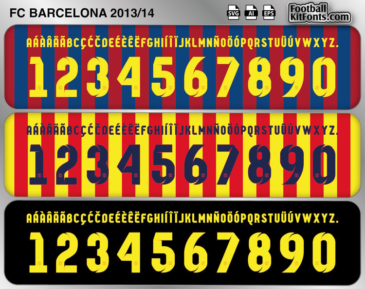 FC Barcelona 2015-16 Vector Font