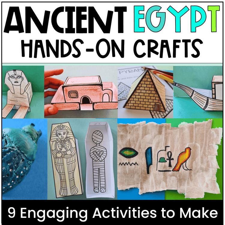 Nine engaging activities to make about Ancient Egypt.