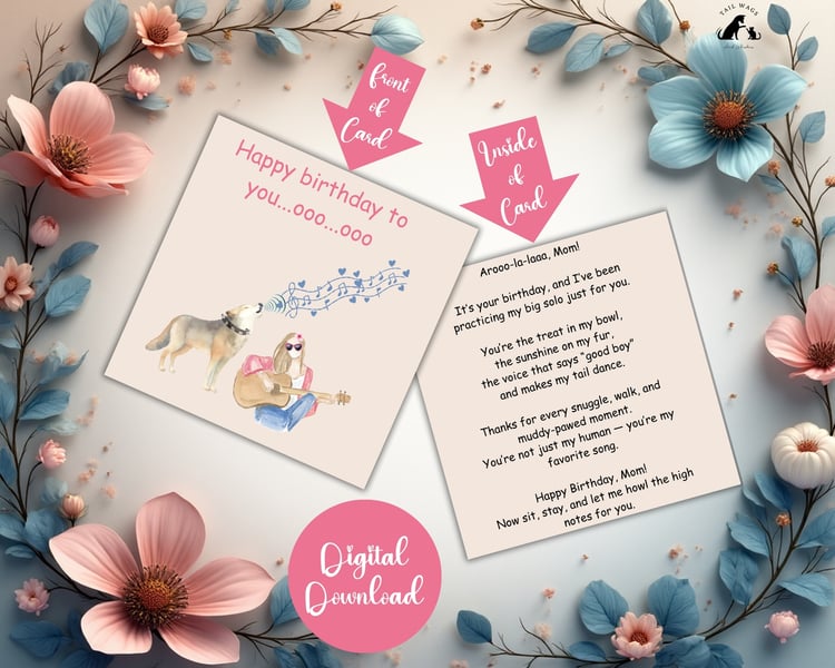 Funny Cat Birthday Card – Sarcastic Printable Digital Download