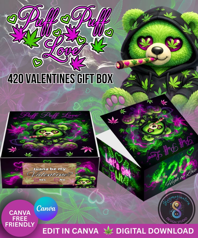 420 valentine stoner valentine gift weed valentine box 420 gift box template canva valentine box printable gift box weed lover gift adult valentine printable digital gift box template funny stoner gift 420 couples gift weed themed valentine