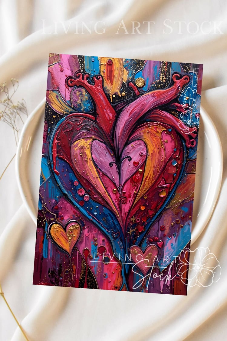 Heart Organ Shaped Valentines Day Cards