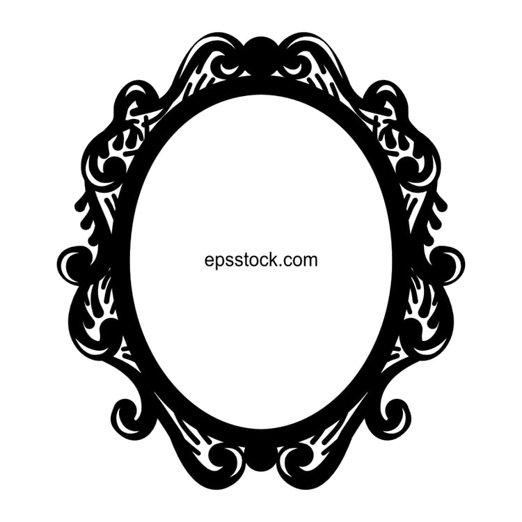 Antique oval Brevettato mirror