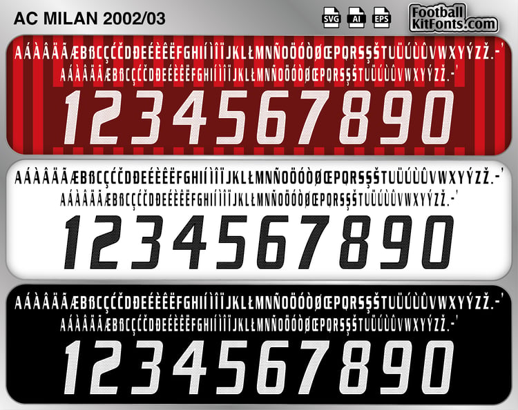 Football Kit Fonts