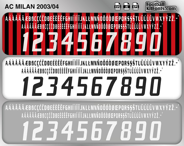 AC Milan 2004-05 Vector Font