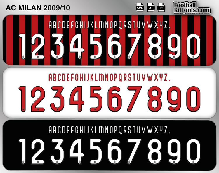 AC Milan 2014-15 Vector Font