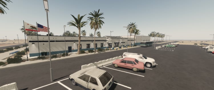 Wide outdoor areas for military exercises in Roblox