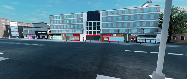 Street-level roleplay environment in Roblox