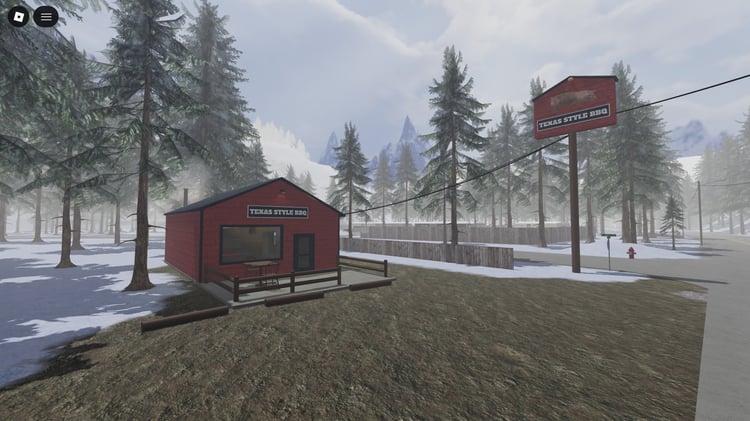 Snowy Colorado town map in Roblox