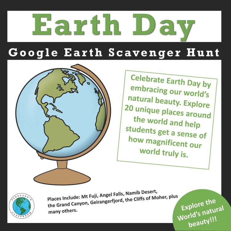 Earth Day - Google Earth Scavenger Hunt Activity