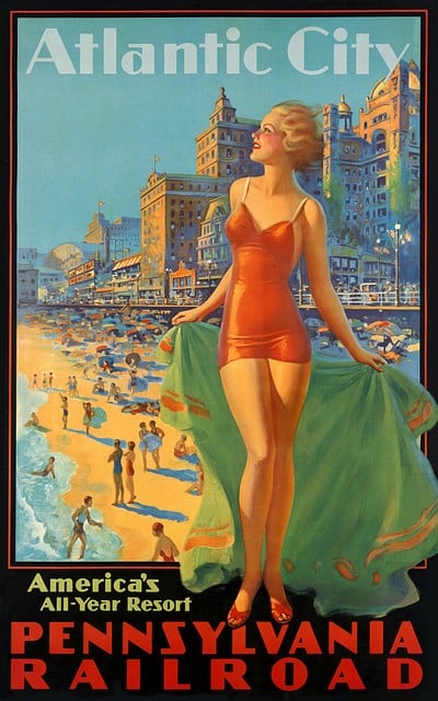 American retro travel poster