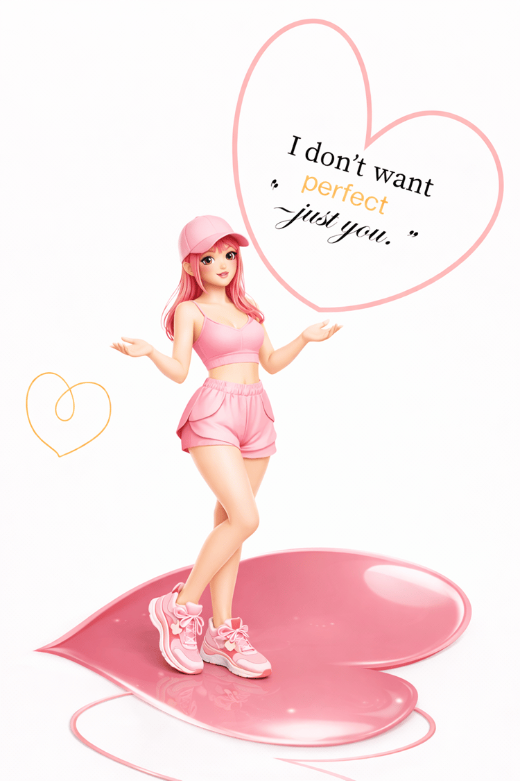 romantic sports art, feminine illustration, luxury sports aesthetic, pink fashion art, romantic quote art, editorial illustration, feminine sneaker art, valentine aesthetic, love typography art, modern romance art, sporty feminine design, high fashion ill