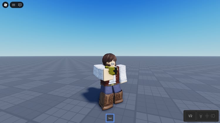 Interactive non-lethal taser in Roblox