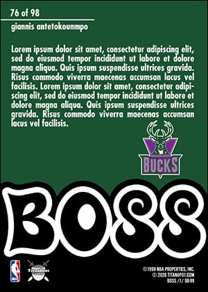 1998-99 Boss Basketball Homage Photoshop PSD Templates