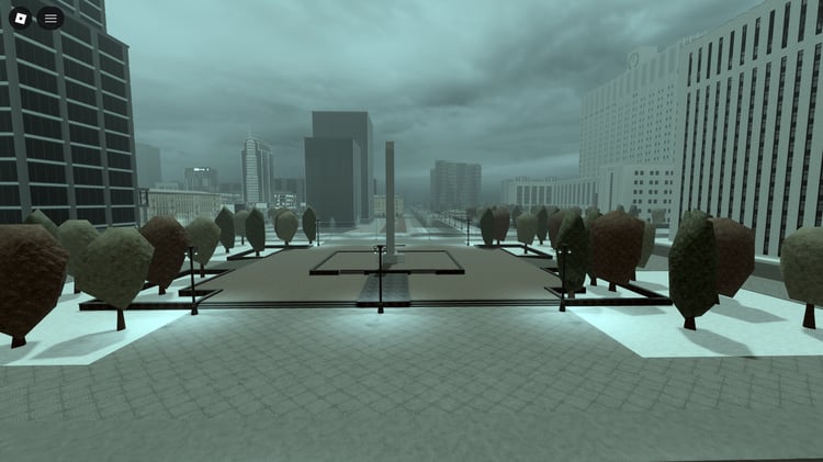 City layout suitable for cinematic scenes in Roblox