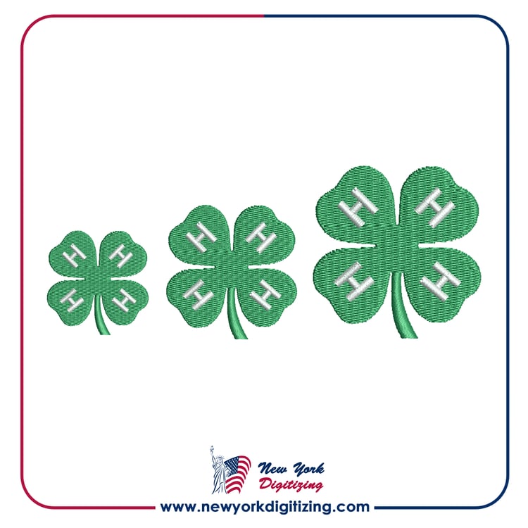 St Patricks 4H Clover Embroidery Design By New York Digitizing  Clover H St Patricks Clover 4H Clover Clover Embroidery Clover Digitize Clover 4H Design Irish Shamrock Embroidery Design Irish Clover 18 USC 707 Clover 4H Clover Design Irish 4H Clover 4H