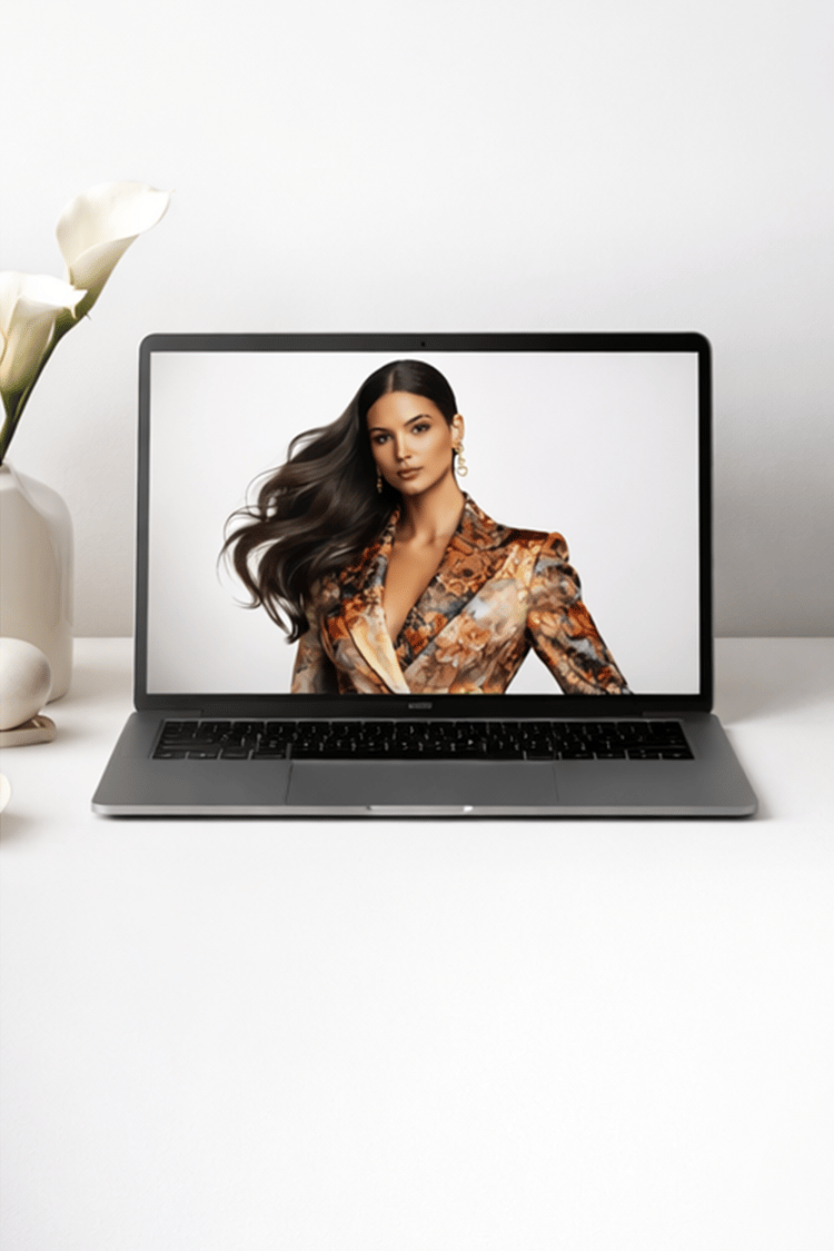 •	Luxury fashion editorial •	Haute couture outfit •	Floral blazer skirt set •	High fashion womenswear •	Designer power suit •	Couture floral suit