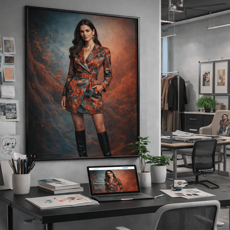 luxury fashion editorial, haute couture, executive feminine power, couture blazer dress, high fashion photography, luxury editorial aesthetic