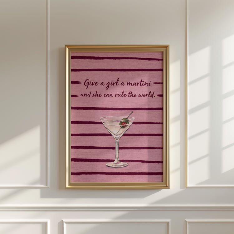 martini wall art, cocktail quote poster, funny bar wall art, pink wall art printable, kitchen bar decor, girls night wall art, cocktail printable poster, retro bar art, modern quote wall art, aesthetic wall art, digital wall art download