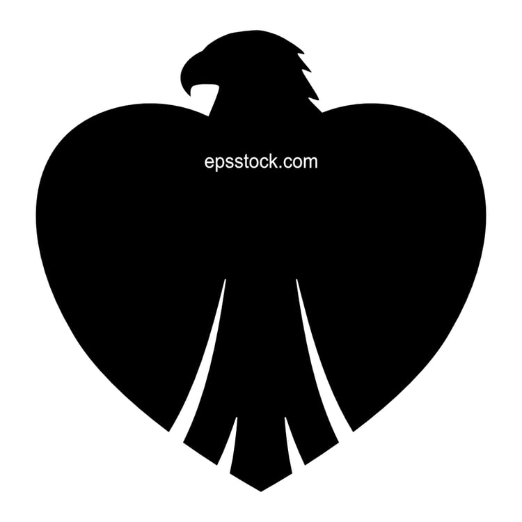 Heart-shaped eagle