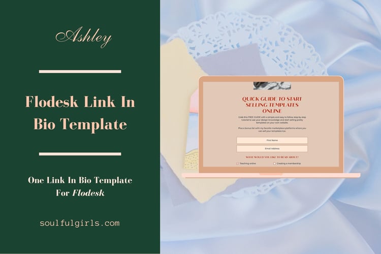 Flodesk Link In Bio Template - Ashley. Cover.