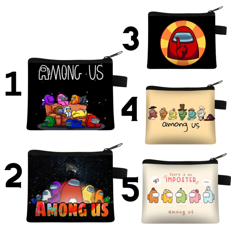 Kids galaxy crewmate style wallet and coin purse in durable polyester