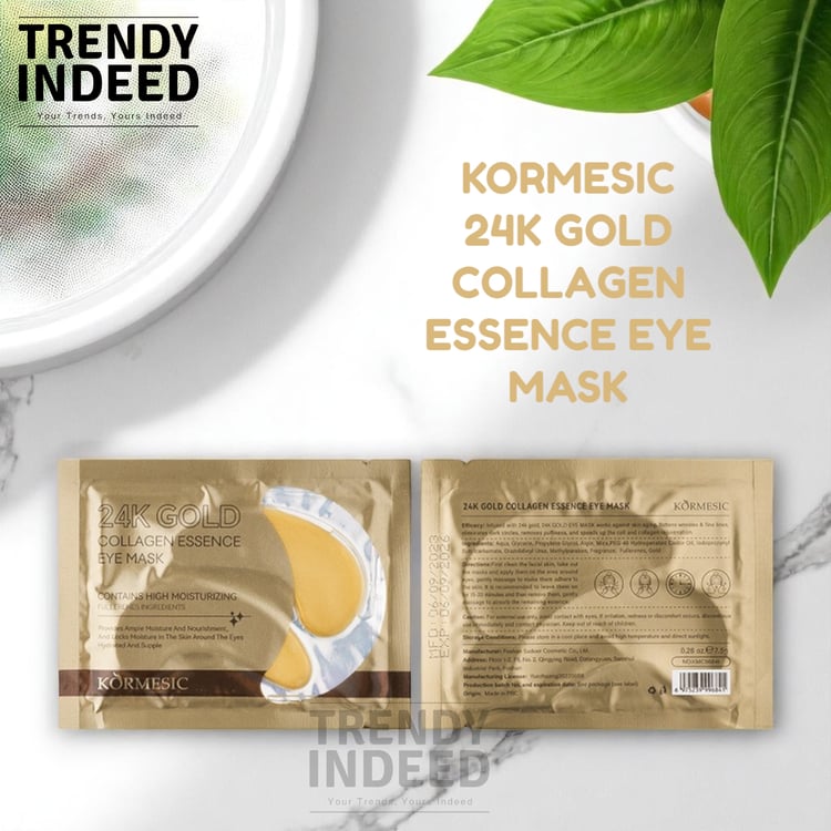 Kormesic 24K gold collagen eye mask patches for dark circle care
