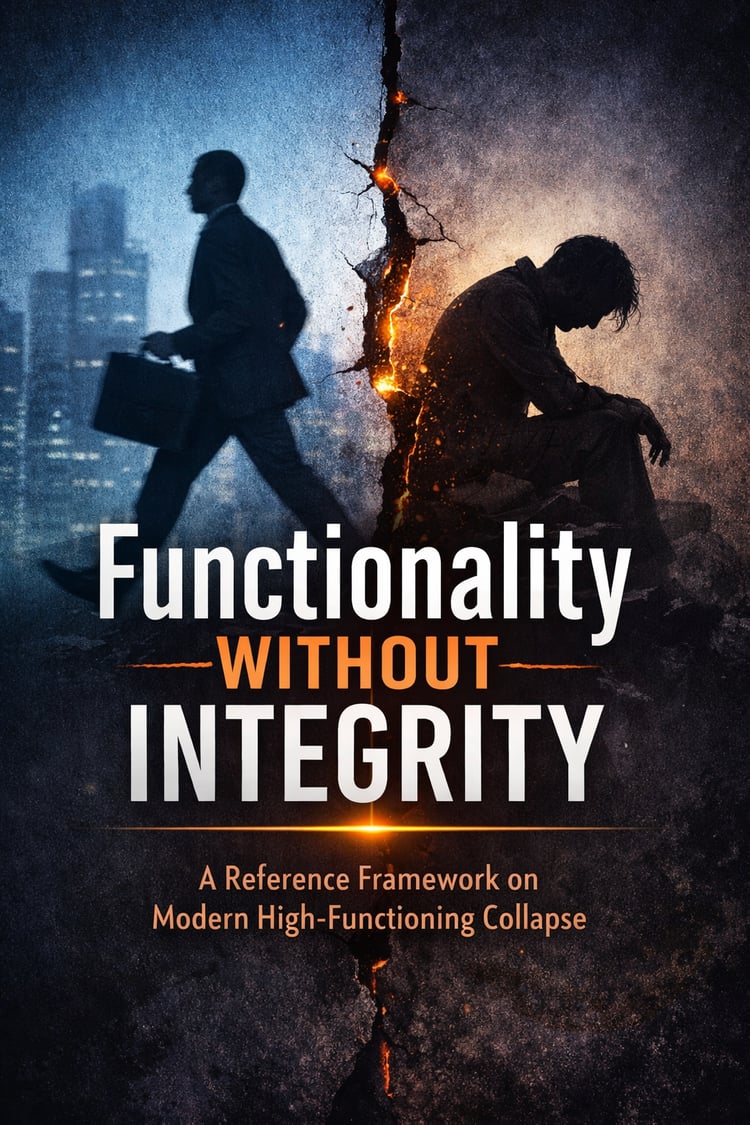 high functioning burnout,  high functioning anxiety,  functional exhaustion,  burnout without collapse,  still functioning but exhausted,  anxiety as survival mechanism,  modern burnout framework,  performance based identity,  emotional dissociation at wo