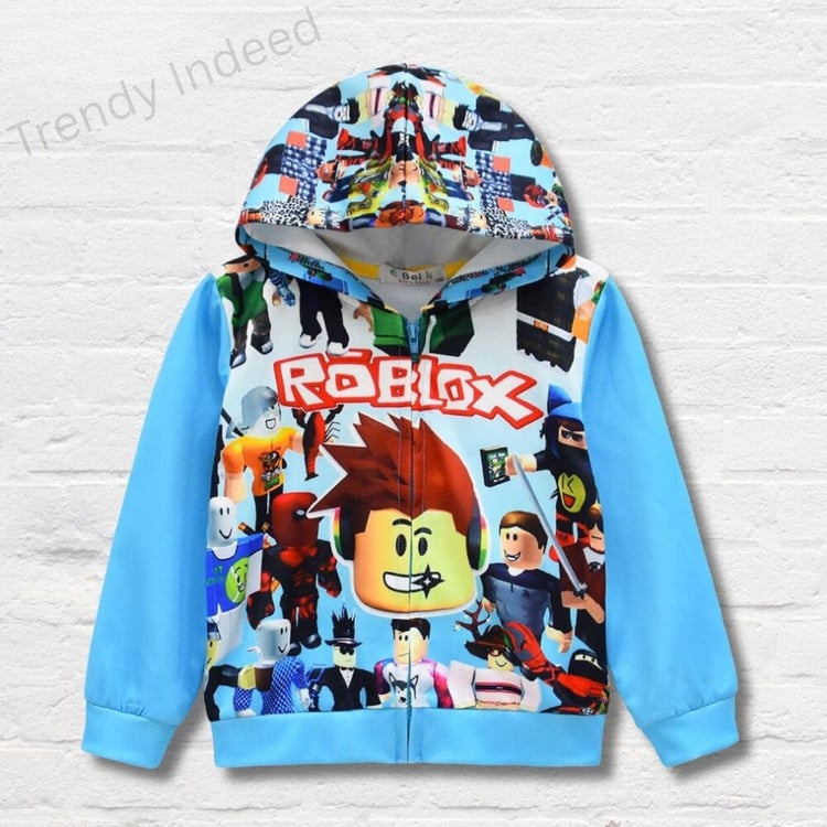 Kids block-style gaming hoodie jacket for casual wear