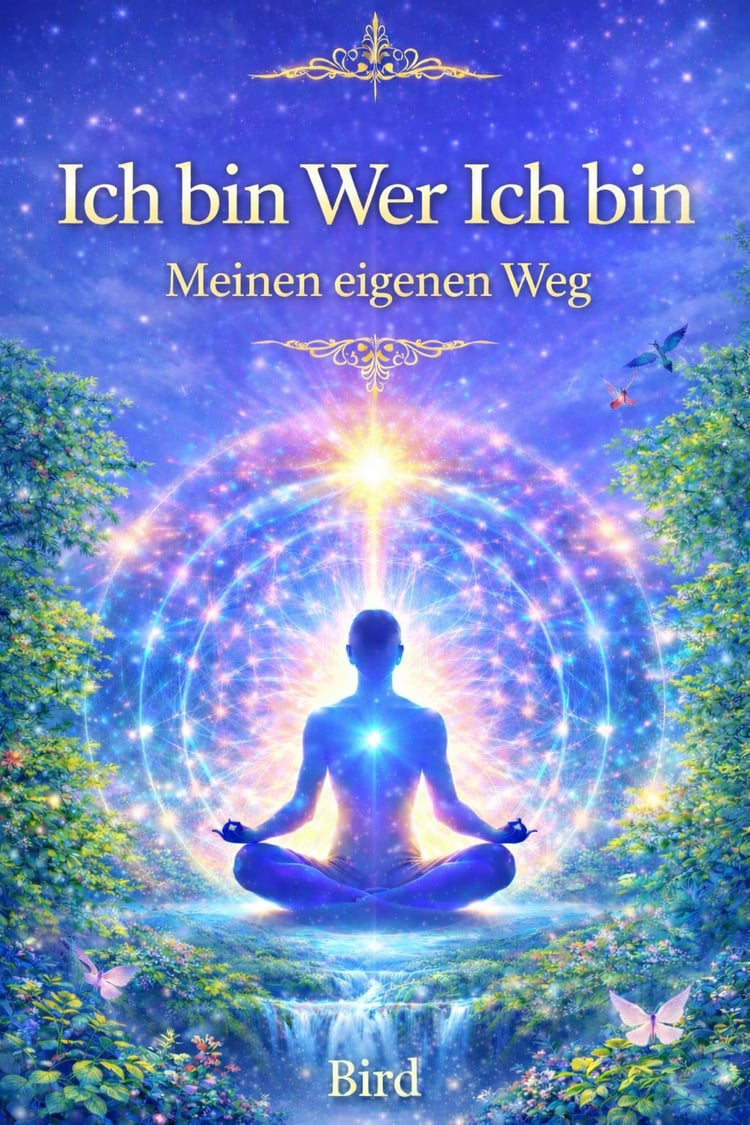 Buchcover von Ich bin, wer ich bin — ein spiritueller Leitfaden über Selbstfindung, innere Freiheit und die Gegenwart des Vaters in allem