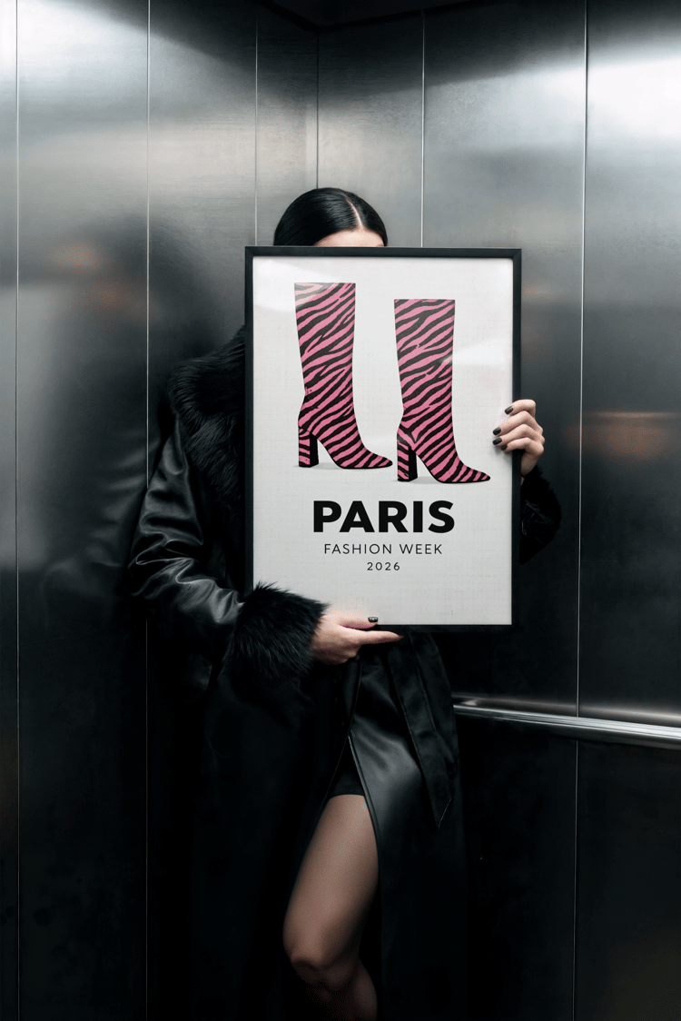 paris fashion week poster, paris fashion week wall art, fashion wall art, pink zebra wall art, animal print fashion poster, y2k wall art, y2k apartment decor, trendy chic apartment decor, fashion illustration print, editorial wall art, runway fashion post