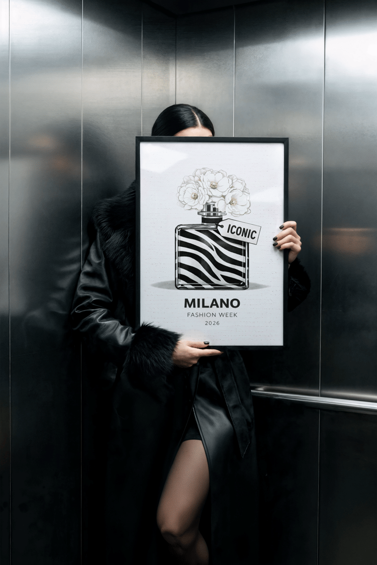 milano fashion week poster, milano fashion week wall art, perfume wall art, zebra print wall art, fashion illustration print, fashion wall art, editorial wall art, trendy chic apartment decor, y2k wall art, y2k apartment decor, statement wall art, luxury 