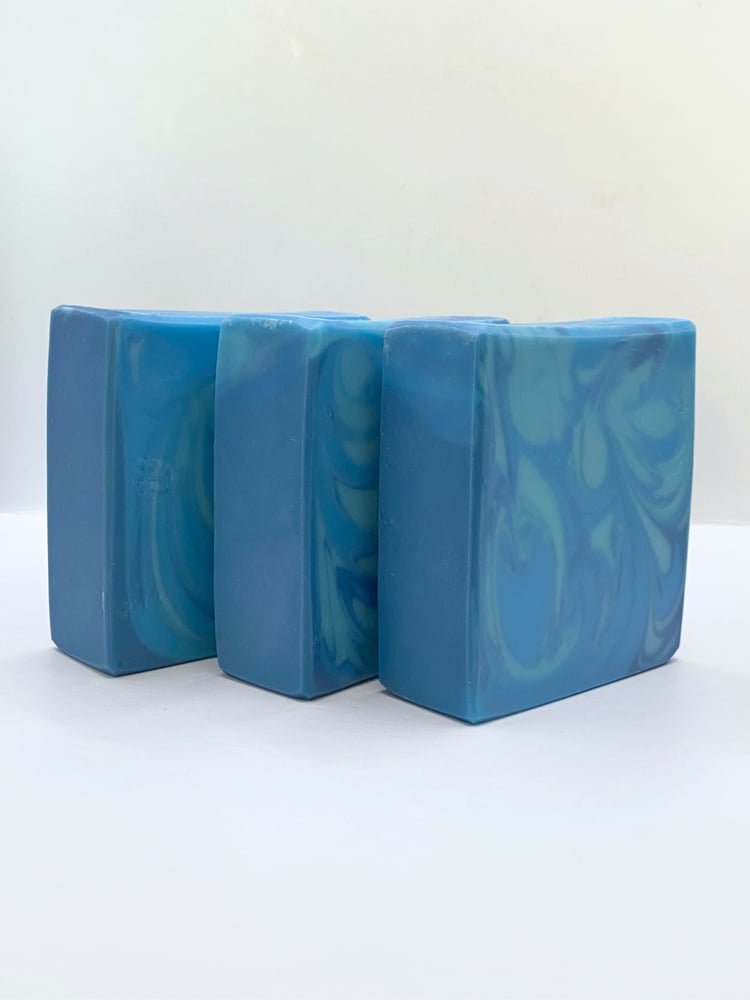 handmade Freestyle blue soap bars for men