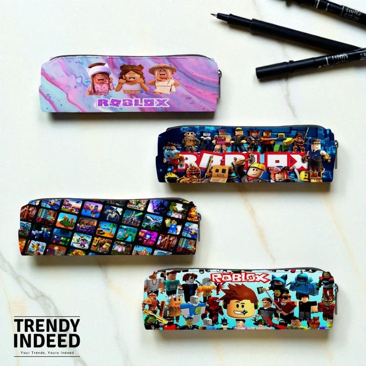 Gamer style cylindrical pencil case with large capacity