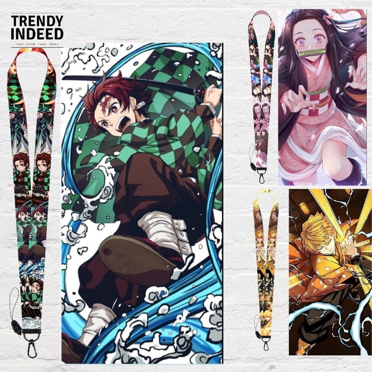 Cartoon Demon Slayer lanyard multi-functional strap for daily essentials