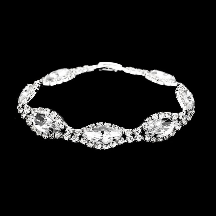 Diamond crystal bracelet for women elegant wrist jewelry