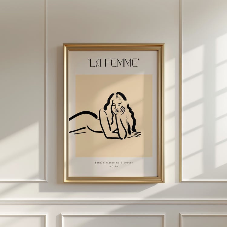 female figure wall art, minimalist woman line art, la femme poster, feminine wall art printable, modern figure drawing, abstract female art, neutral wall art download, boho wall decor, Scandinavian wall art, Japandi home decor, gallery style poster, aesth