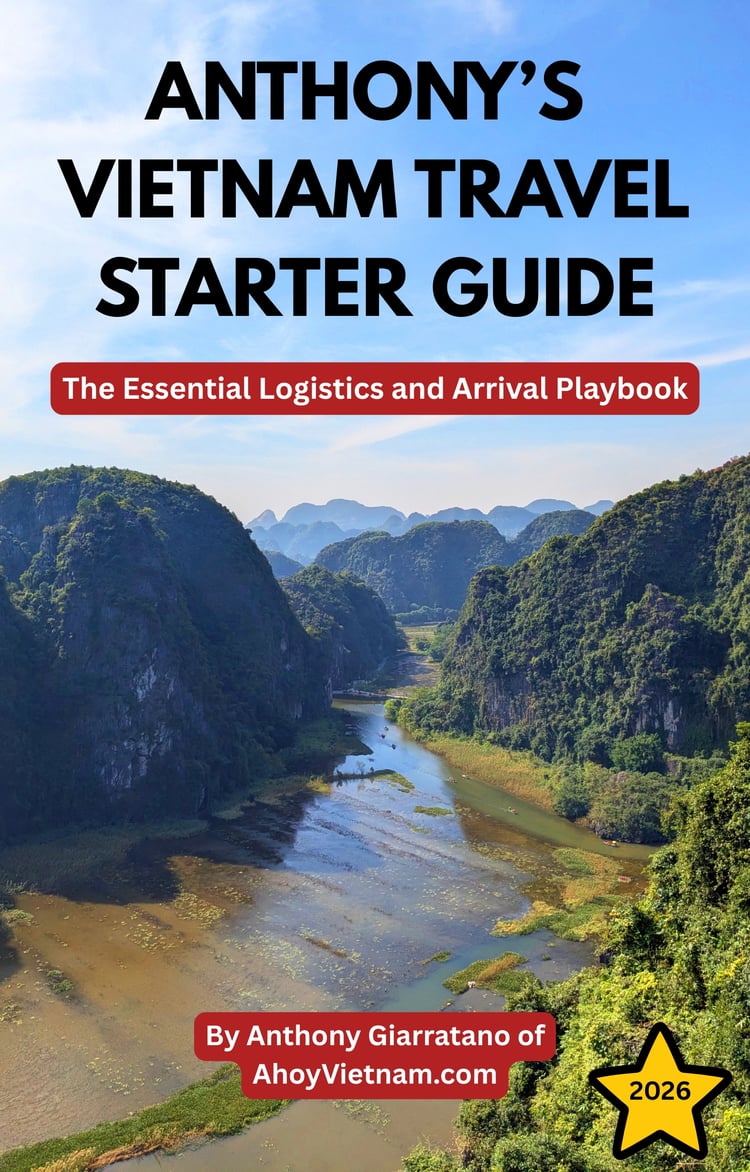Cover of Anthonys Vietnam Travel Starter Guide by Anthony Giarratano of Ahoy, Vietnam!