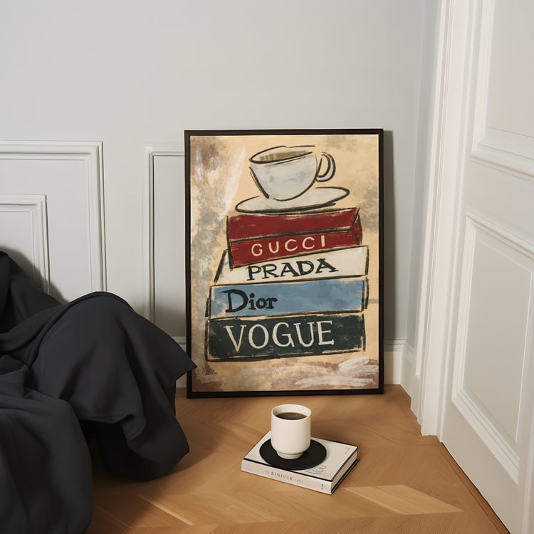 fashion wall art, coffee wall art print, vogue inspired poster, dior inspired wall art, prada fashion print, gucci inspired art, coffee aesthetic poster, cafe wall decor, fashion illustration print, modern gallery wall art, luxury fashion decor, kitchen c