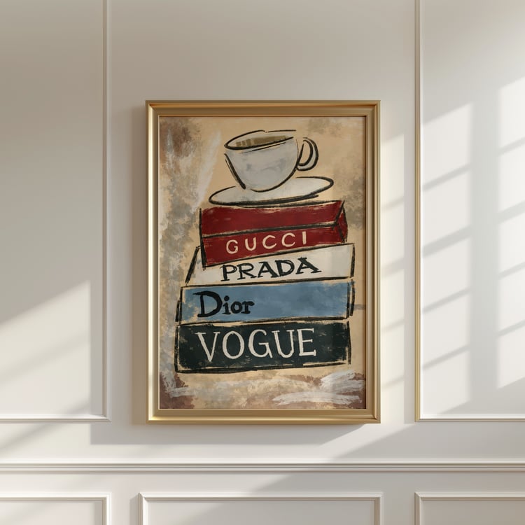 fashion wall art, coffee wall art print, vogue inspired poster, dior inspired wall art, prada fashion print, gucci inspired art, coffee aesthetic poster, cafe wall decor, fashion illustration print, modern gallery wall art, luxury fashion decor, kitchen c
