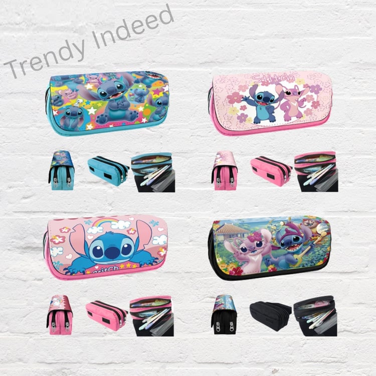 Stitch style pencil case fun and functional pouch for kids and fans