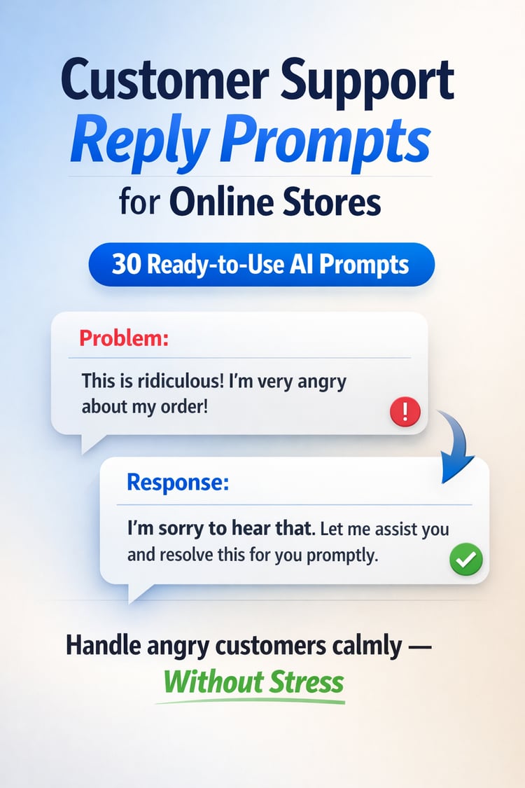 Customer Support Reply Prompts for Online Stores