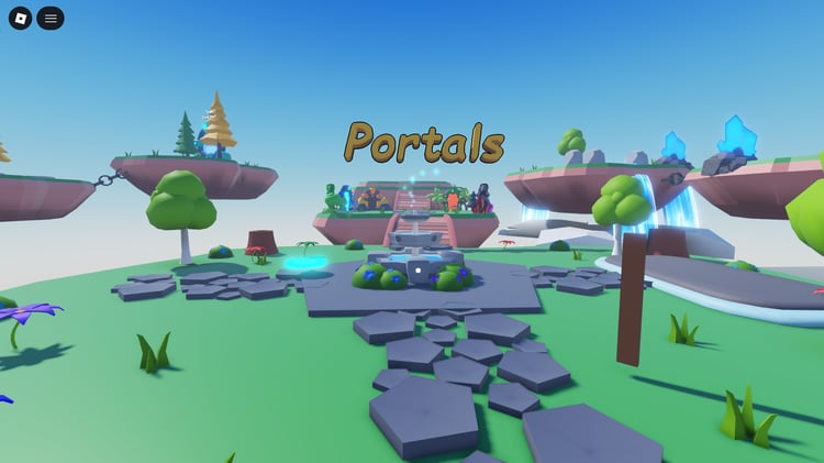 Teleport area in island template map