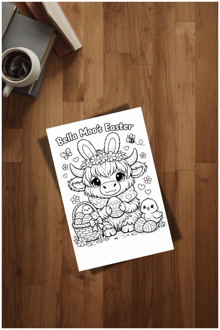 Printable Easter coloring page for kids, classrooms, homeschool, and calm-down activities.