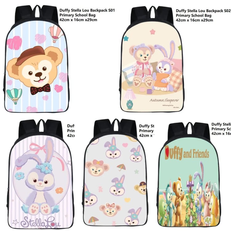 Cute bunny character style primary school backpack for kids