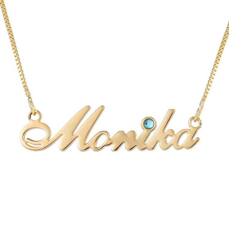Personalized name necklace with elegant custom lettering